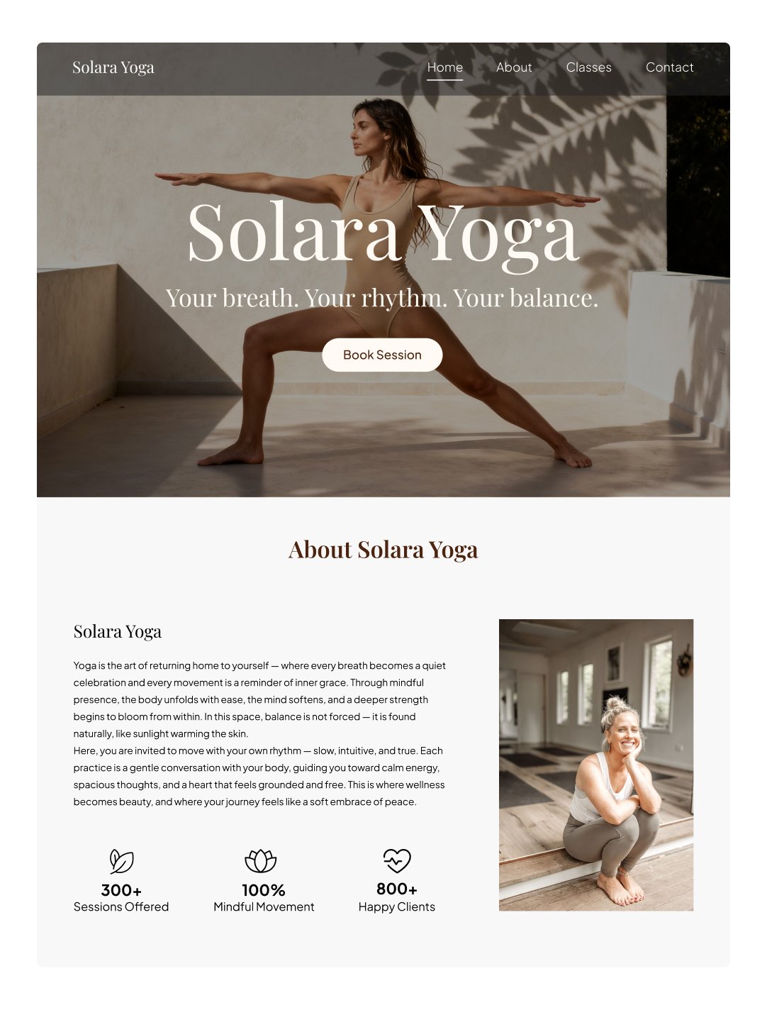 Sollara Site screen 1